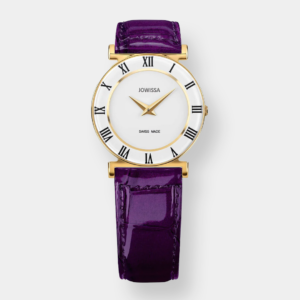 Jowissa . Roma Colori Quarz – Weiß 31mm Lila Leder