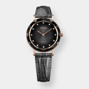 Jowissa . Aura Quarz – Schwarz 30mm Edelstahl