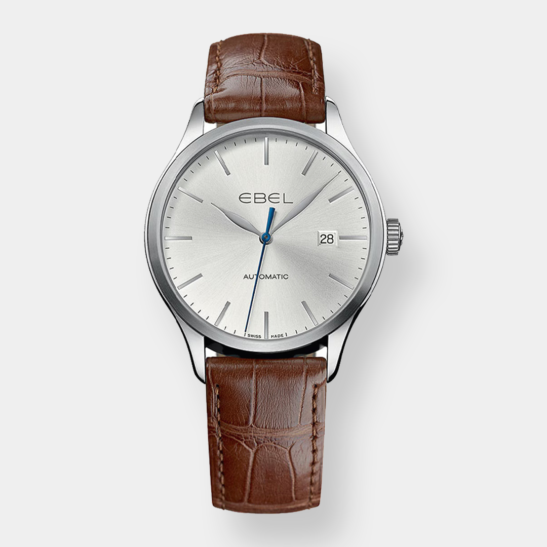 Ebel 100 Automatic – Silber 40mm Leder