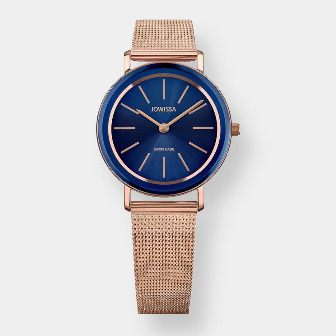 Jowissa . Alto Quarz – Blau 30.5mm Rosé Edelstahl