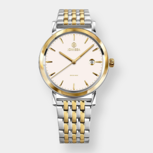 Jowissa . Magno Quarz – Weiß 40mm Edelstahl Bicolor