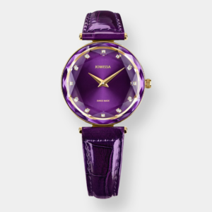 Jowissa . Facet Brilliant Quarz – Violett 30mm Gold Edelstahl