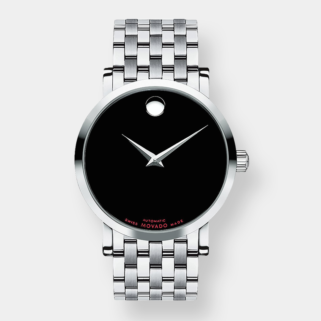 Movado Red Label Automatik – Schwarz 42mm Edelstahlband