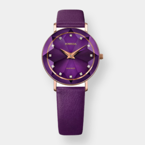 Jowissa . Facet Quarz – Lila 30mm Rosé Gold PVD