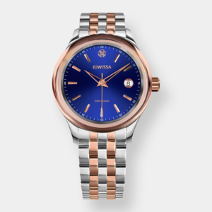 Jowissa . Tiro Quarz – Blau 38mm Rosé Gold PVD