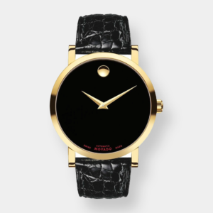 Movado Red Label Automatic – Schwarz 42mm Edelstahl Gold