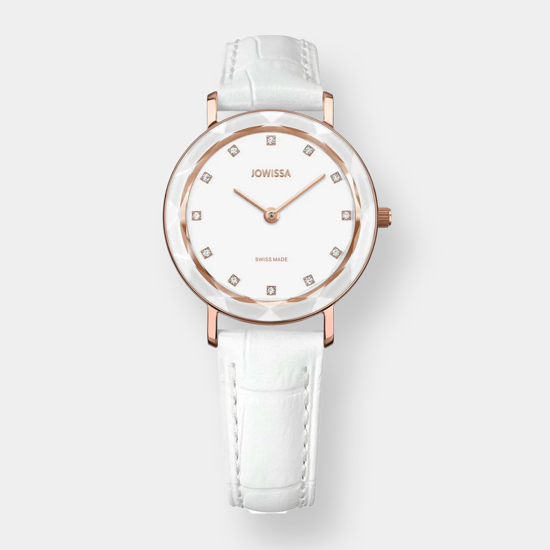 Jowissa . Aura Quarz – Weiß 30mm Leder