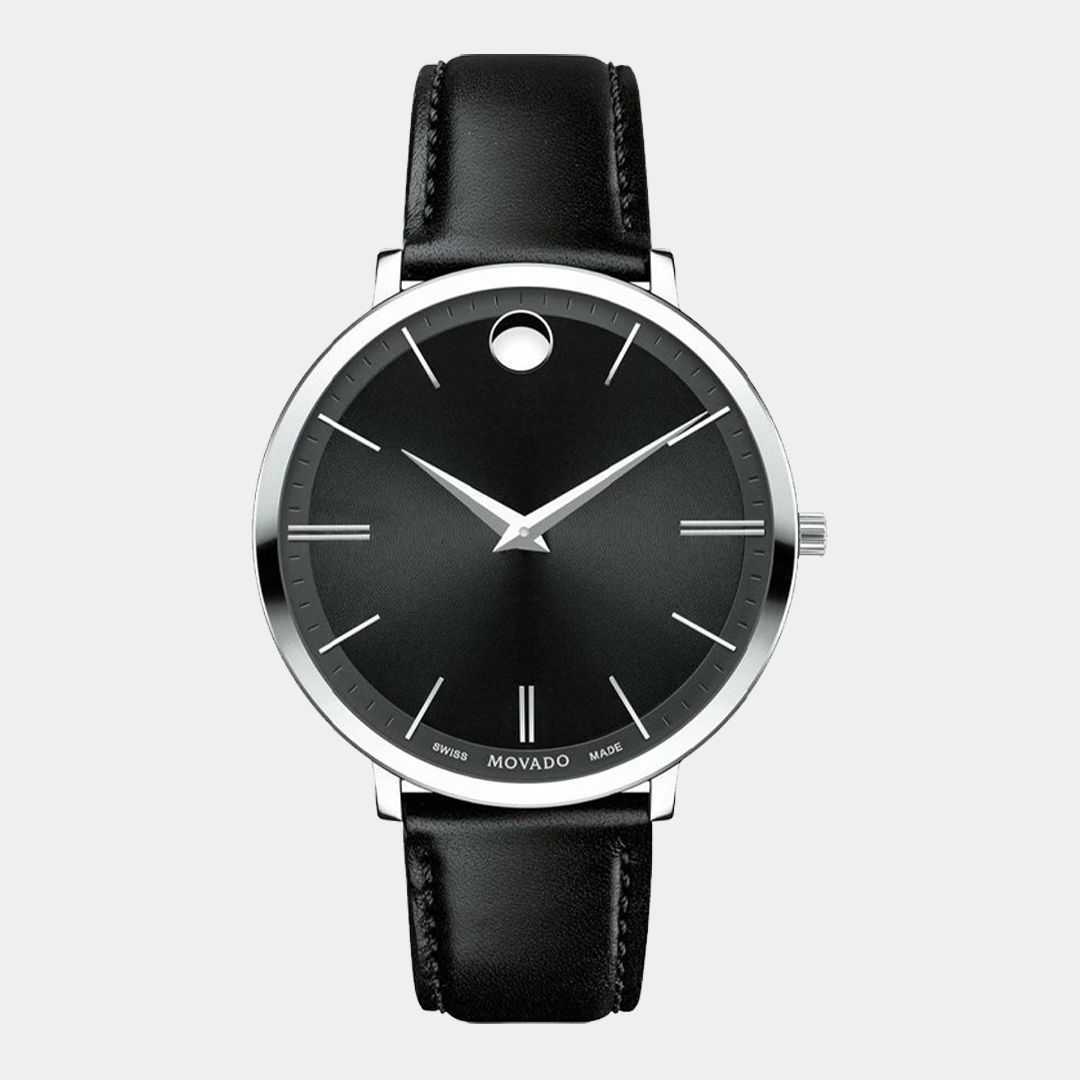Movado Ultra Slim Lady Quarz – Schwarz 35mm Edelstahl