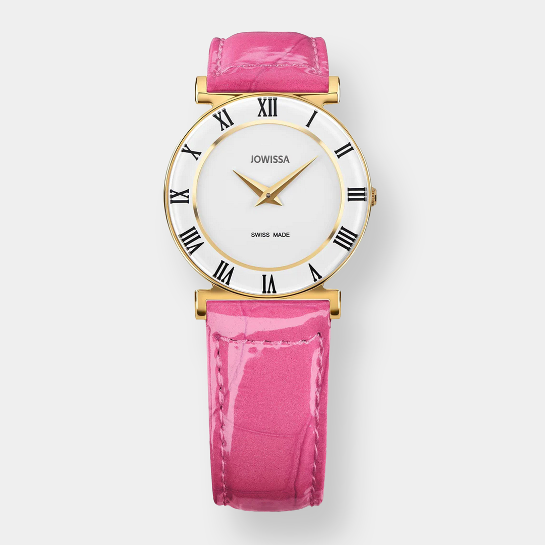 Jowissa . Roma Colori Quarz – Gold 30mm Pink Leder