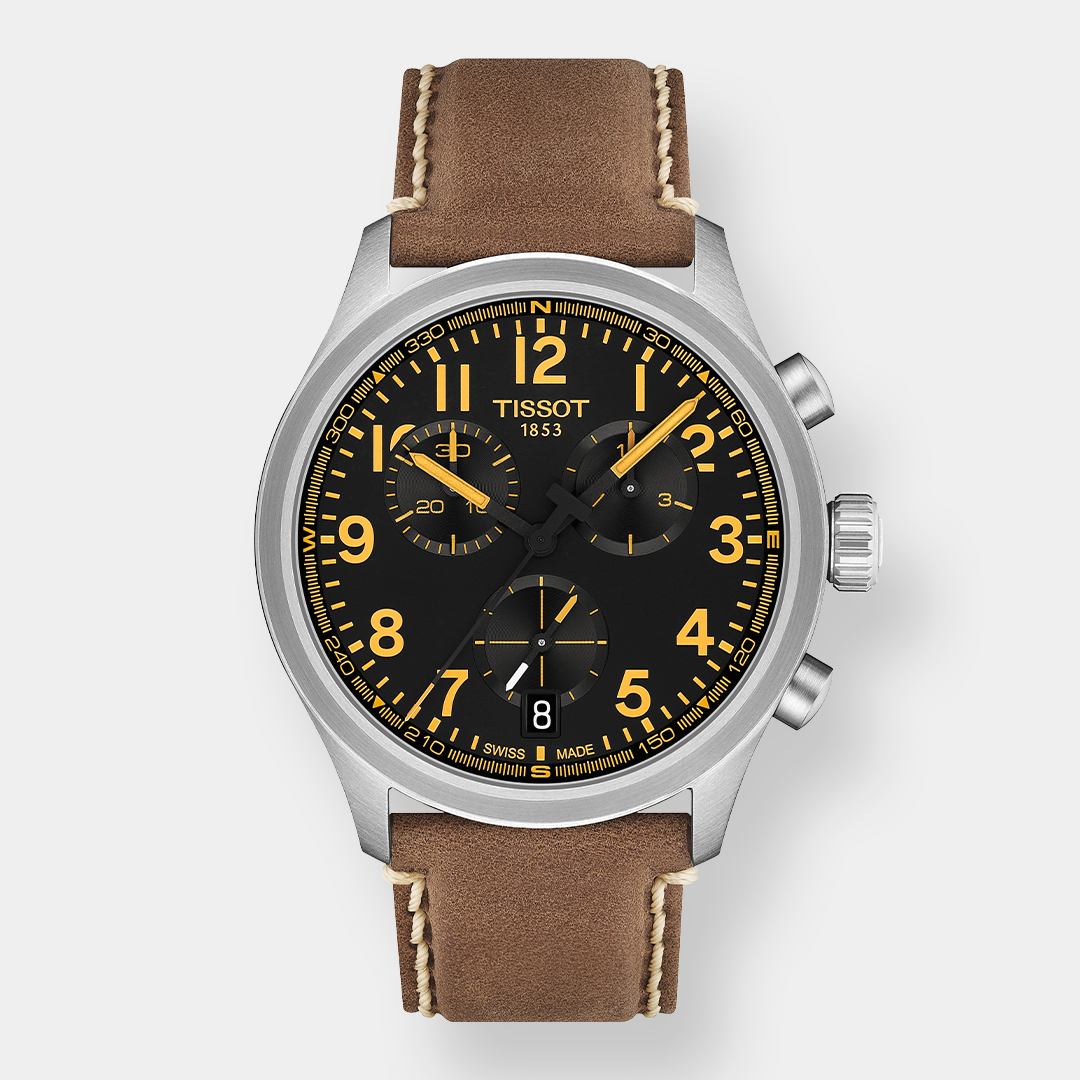 Tissot Chrono L – Schwarz 42mm Leder Braun