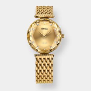 Jowissa . Facet Brilliant Quarz – Gold 30mm Edelstahl