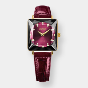 Jowissa . Facet Princess Quarz – Bordeaux 25mm Edelstahl