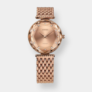 Jowissa . Facet Brilliant Quarz – Roségold 30mm Edelstahl