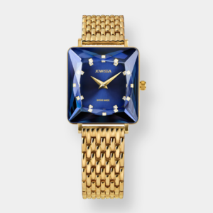 Jowissa . Facet Princess Quarz – Blau 25mm Gold PVD