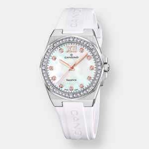 Candino Lady Casual Quarz – Weiss 33,5mm Silikon