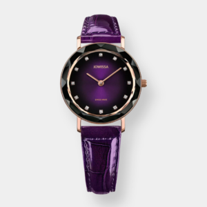 Jowissa . Aura Quarz – Rosé 30mm Violett Leder