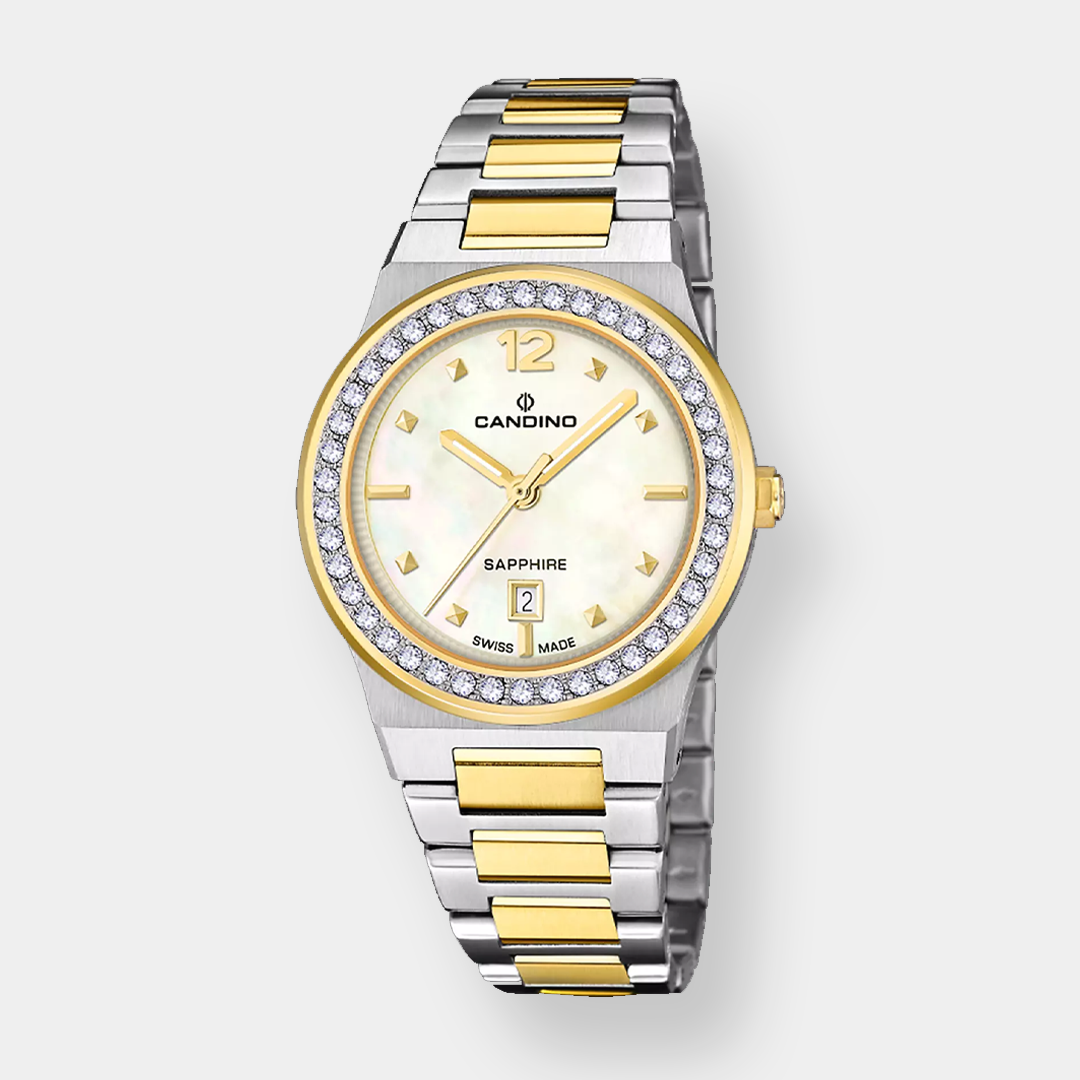 Candino Lady Casual Quarz – Perlmutt 34mm Bicolor