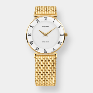 Jowissa . Roma Quarz - Gold Weiss 35mm Edelstahl