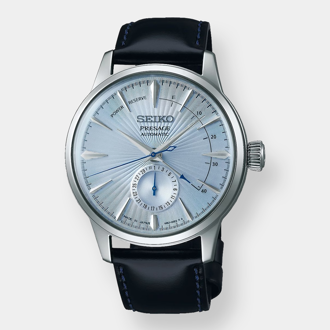 Seiko Presage Automatik Power Reserve – Blau 41mm Leder