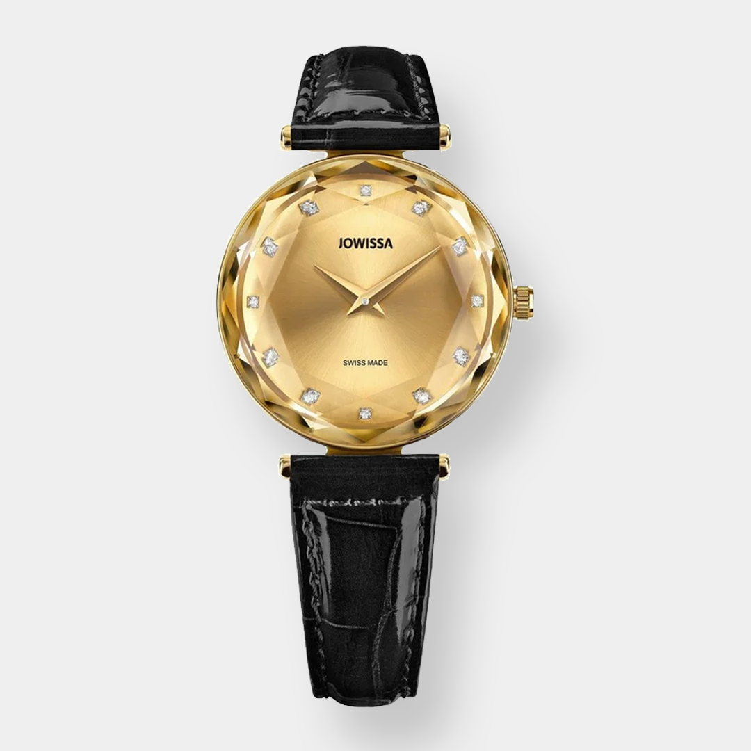 Jowissa . Facet Brilliant Quarz – Champagner 30mm Leder