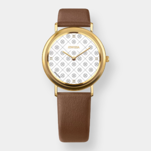 Jowissa . AnWy Quarz - Gold 35mm Braun Leder