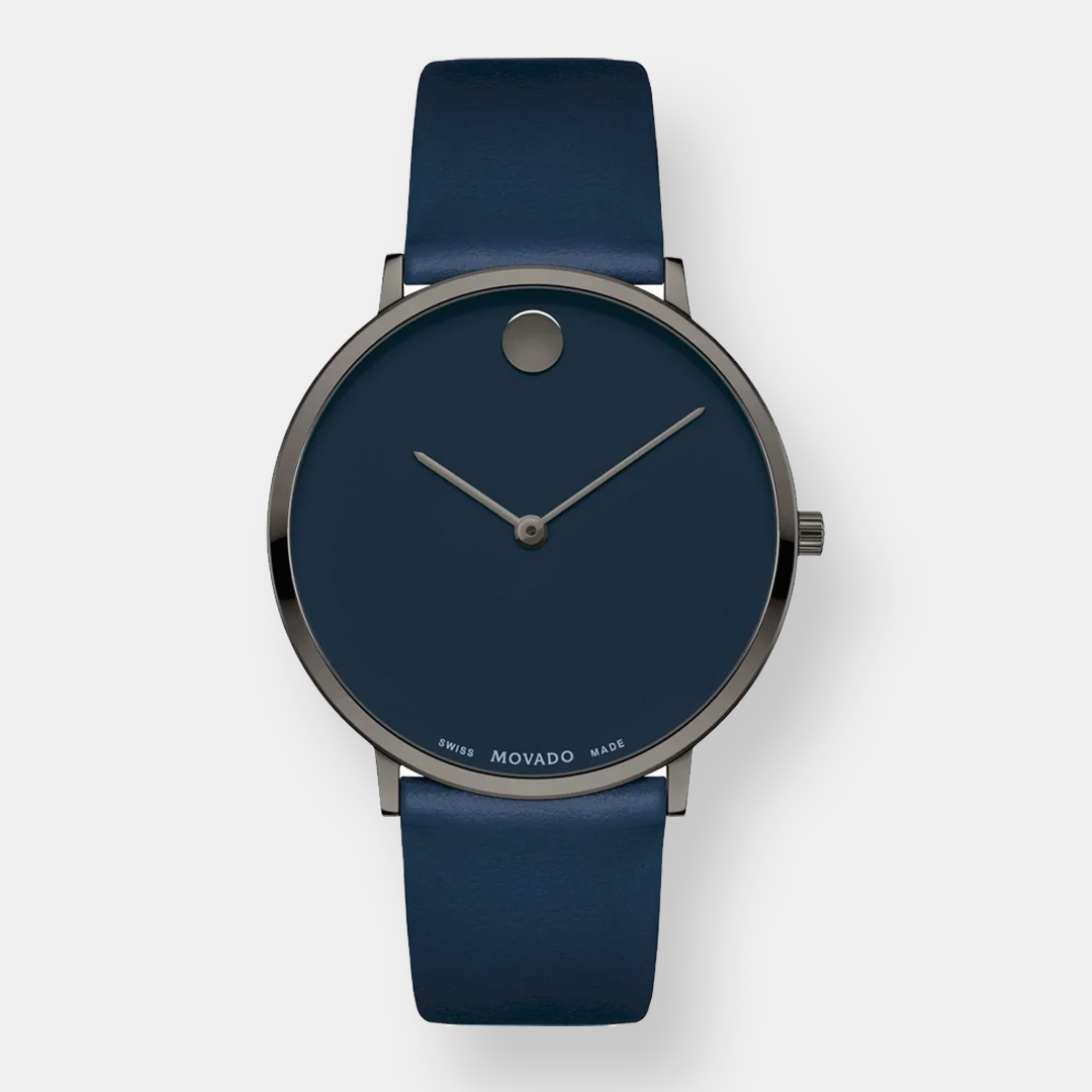 Movado Ultra Slim Quarz – Blau 40mm Edelstahl
