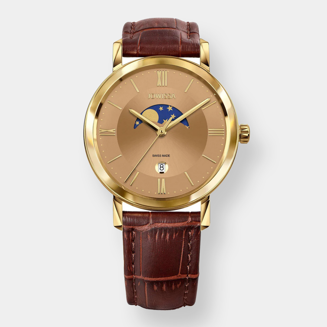 Jowissa . Magno Moon Quarz – Braun 40mm Leder