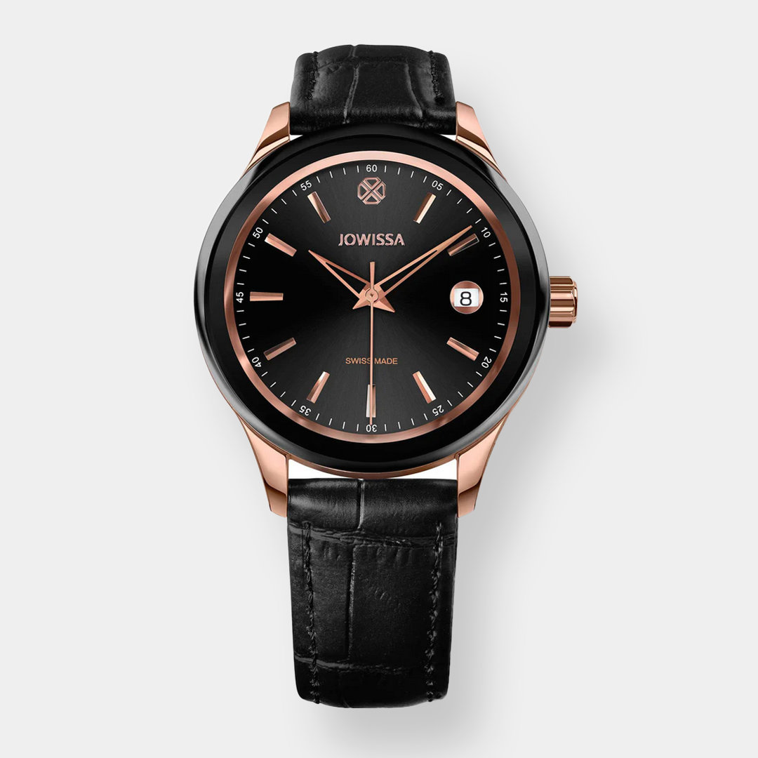Jowissa . Tiro Quarz – Schwarz 38mm Leder