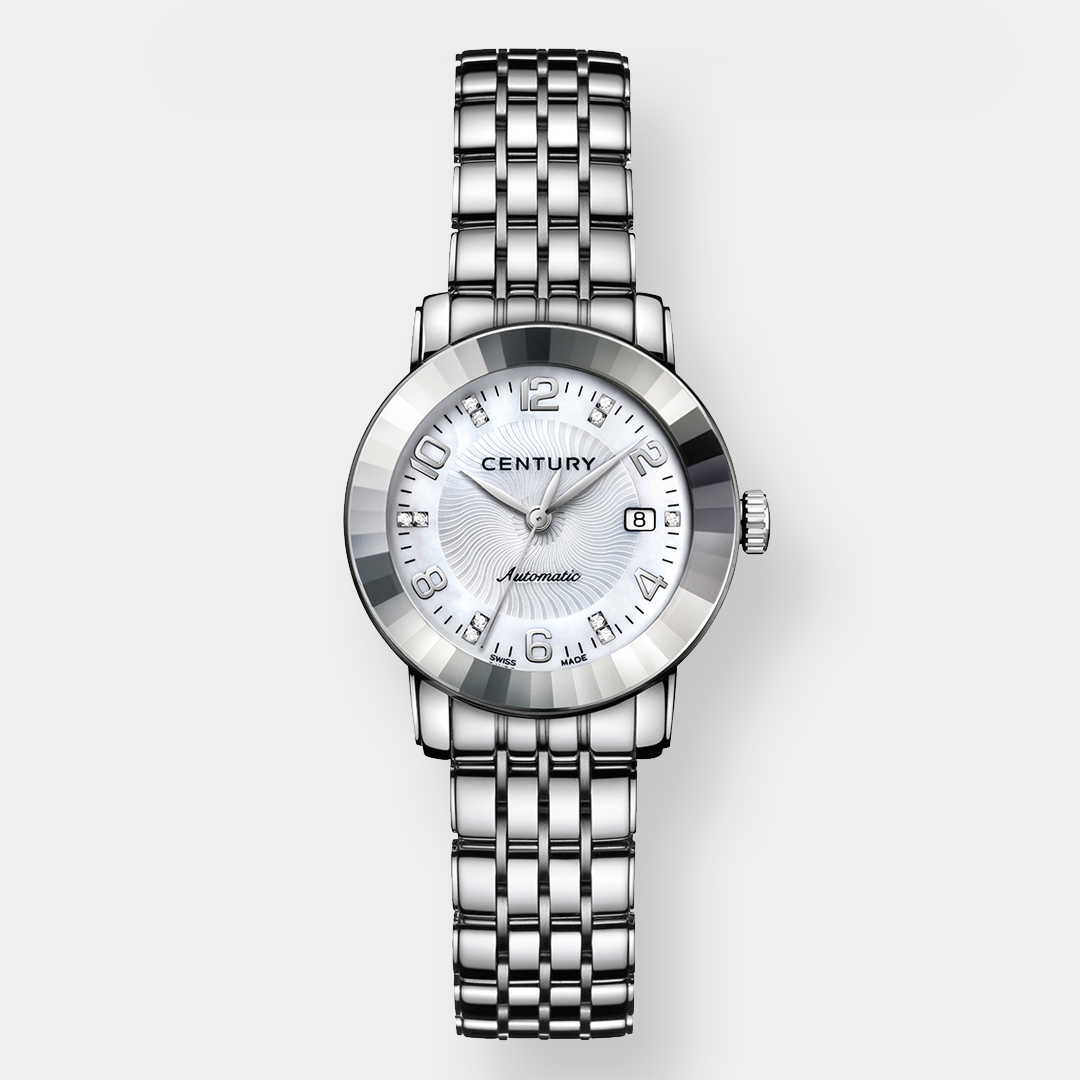 Century . ELEGANCE Automatik – Perlmutt 30mm Edelstahl