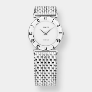 Jowissa . Roma Quarz – Weiß 30mm Edelstahl Milanaise