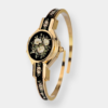 andre mouche rose gold quarz schwarz 22mm gold