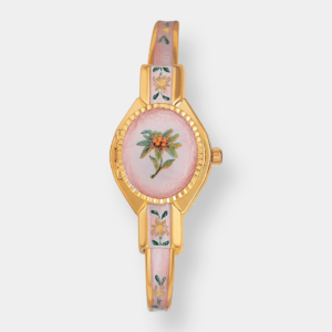 André Mouche Edelweiss Quarz - Gold Pink 22mm Edelstahl