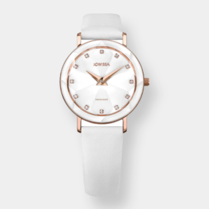 Jowissa . Facet Quarz – Weiß 30mm Rosé Gold PVD