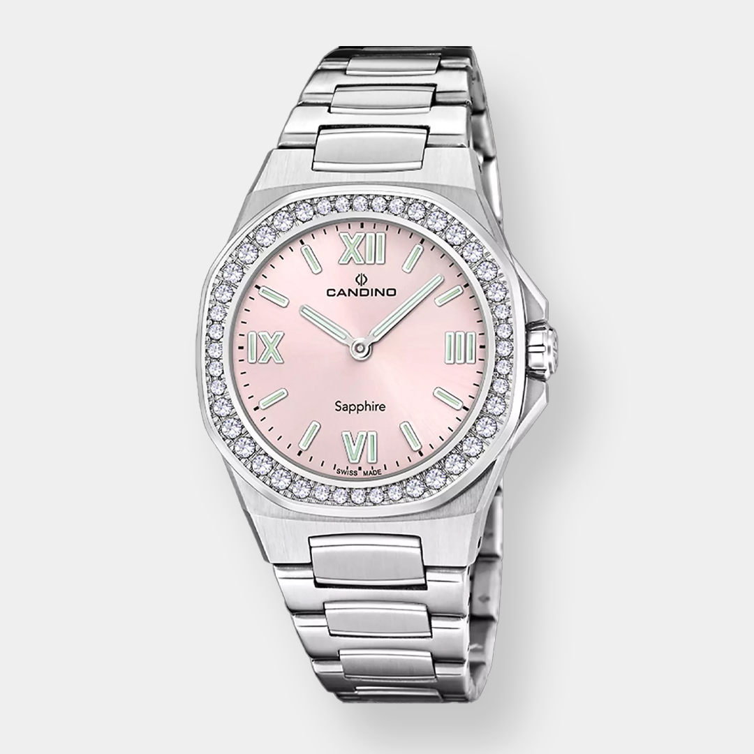 candino lady elegance quarz – rosé 34mm edelstahl