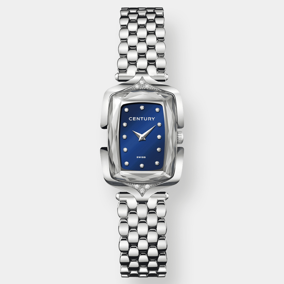 century . affinity m quarz – blau 38mm edelstahl