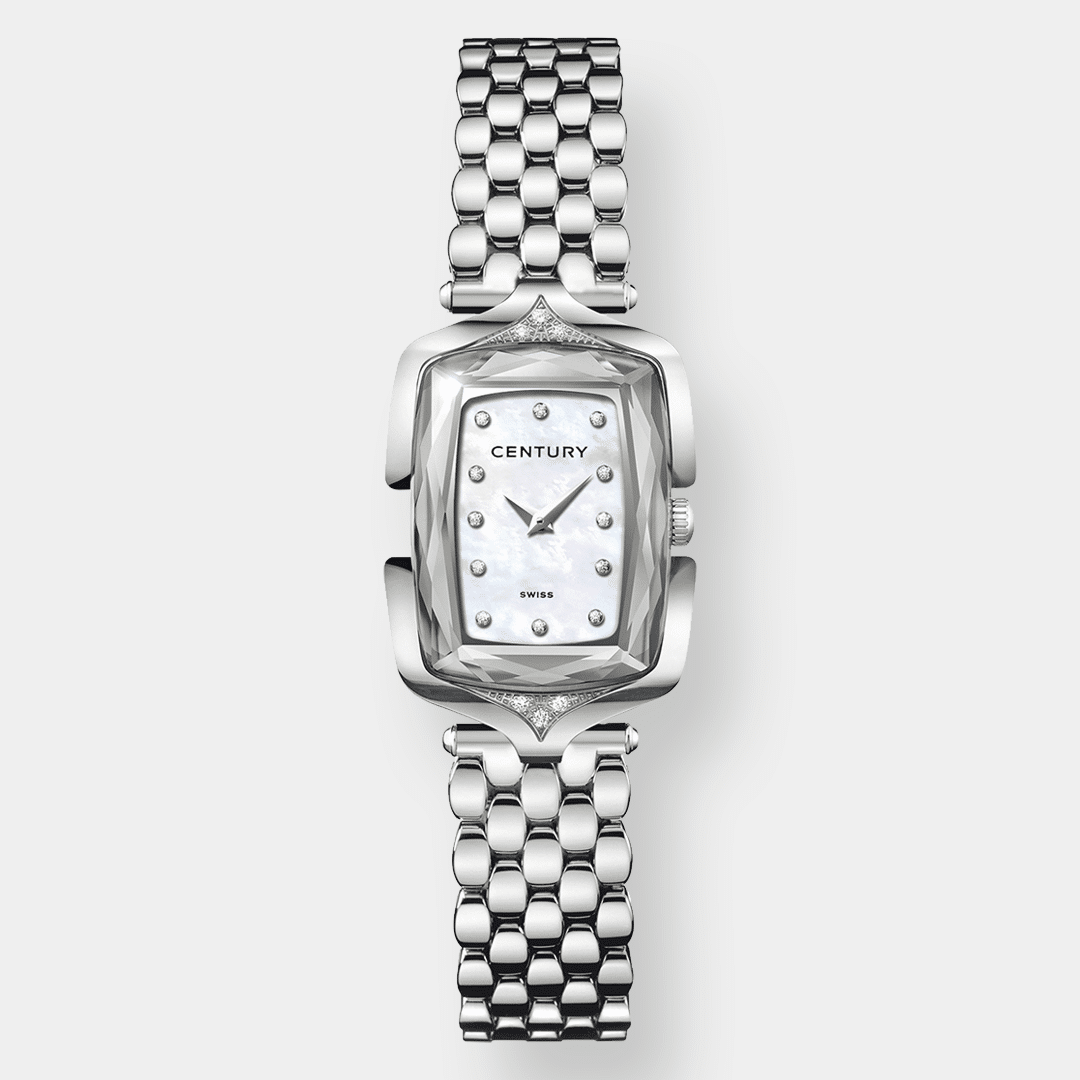 century . affinity m quarz – silber 38mm edelstahl