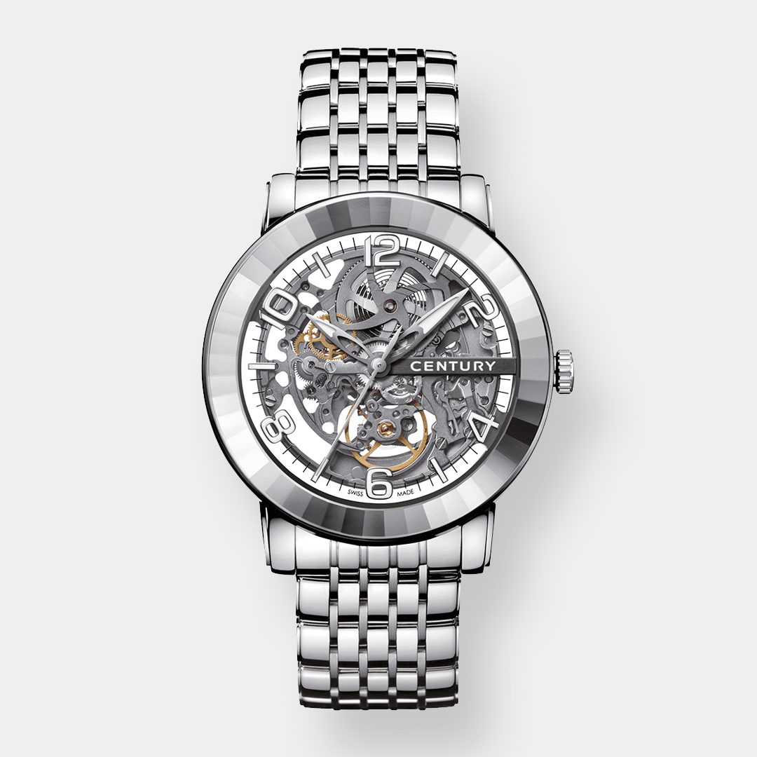 century . elegance skeleton – silber 38.5mm edelstahl