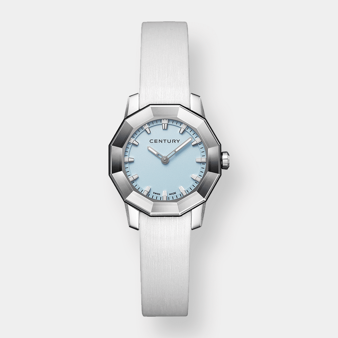 century . prime time quarz – blau 24mm saphir edelstahl