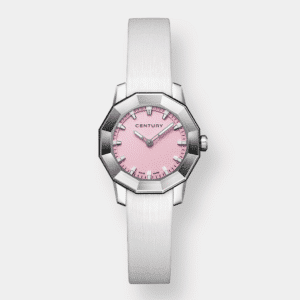 century . prime time quarz – pink 24mm saphir edelstahl