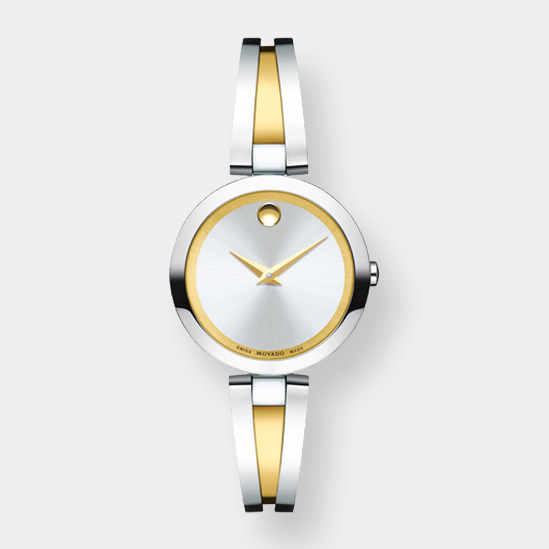 Movado Aleena Quarz – Silber 27mm Two-Tone Edelstahl