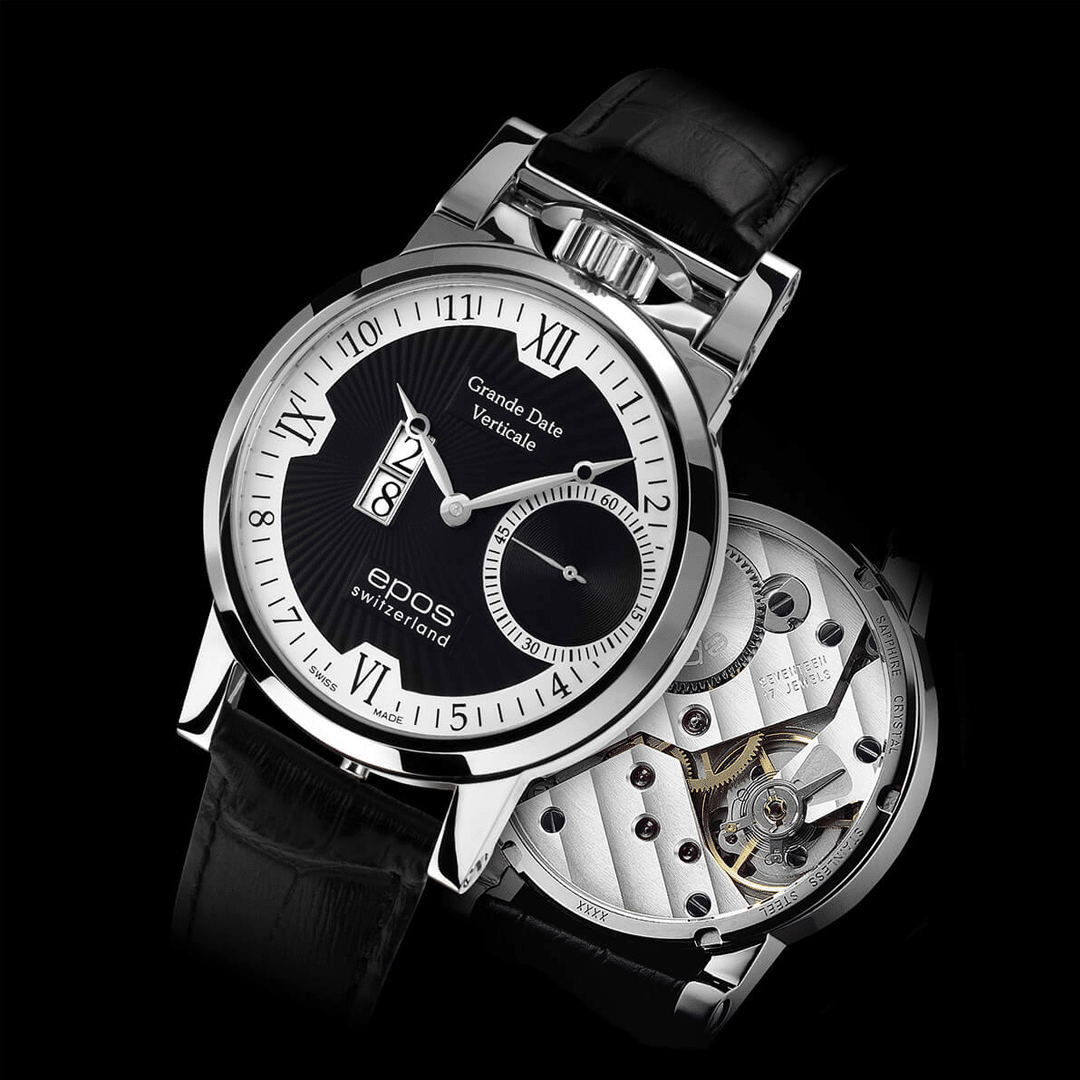 epos artistry 3383 vertical bd – silber 41mm handaufzug