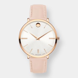 Movado Ultra Slim Quarz – Weiß 35mm Rosé Gold PVD
