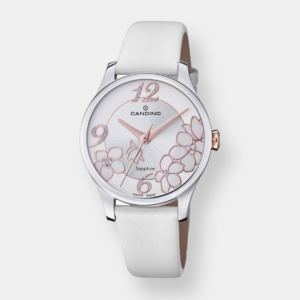 Candino Lady Elegance Quarz – Perlmutt 33,5mm Leder