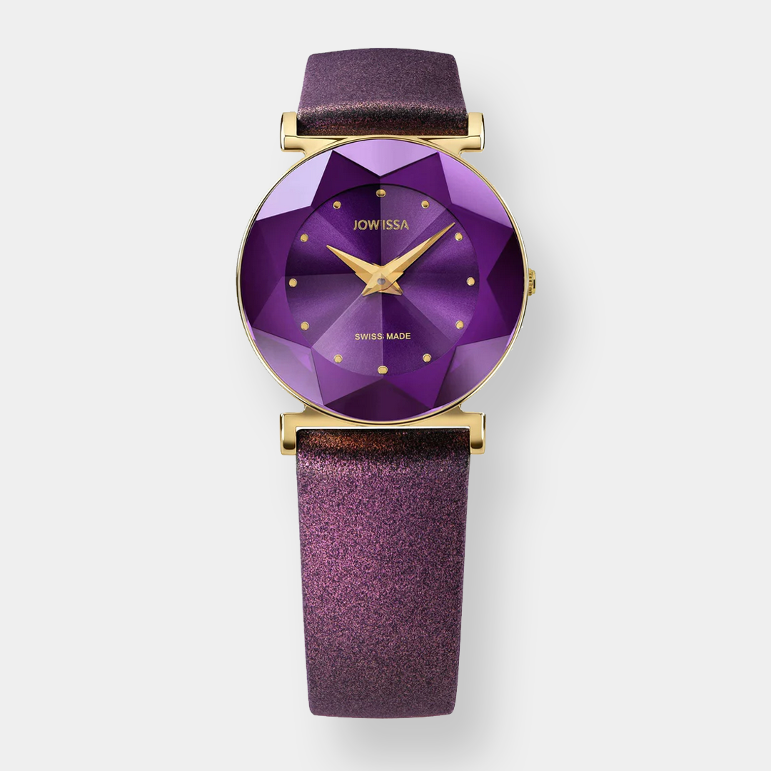 Jowissa . Facet Quarz – Violett 30mm Gold PVD Silikon
