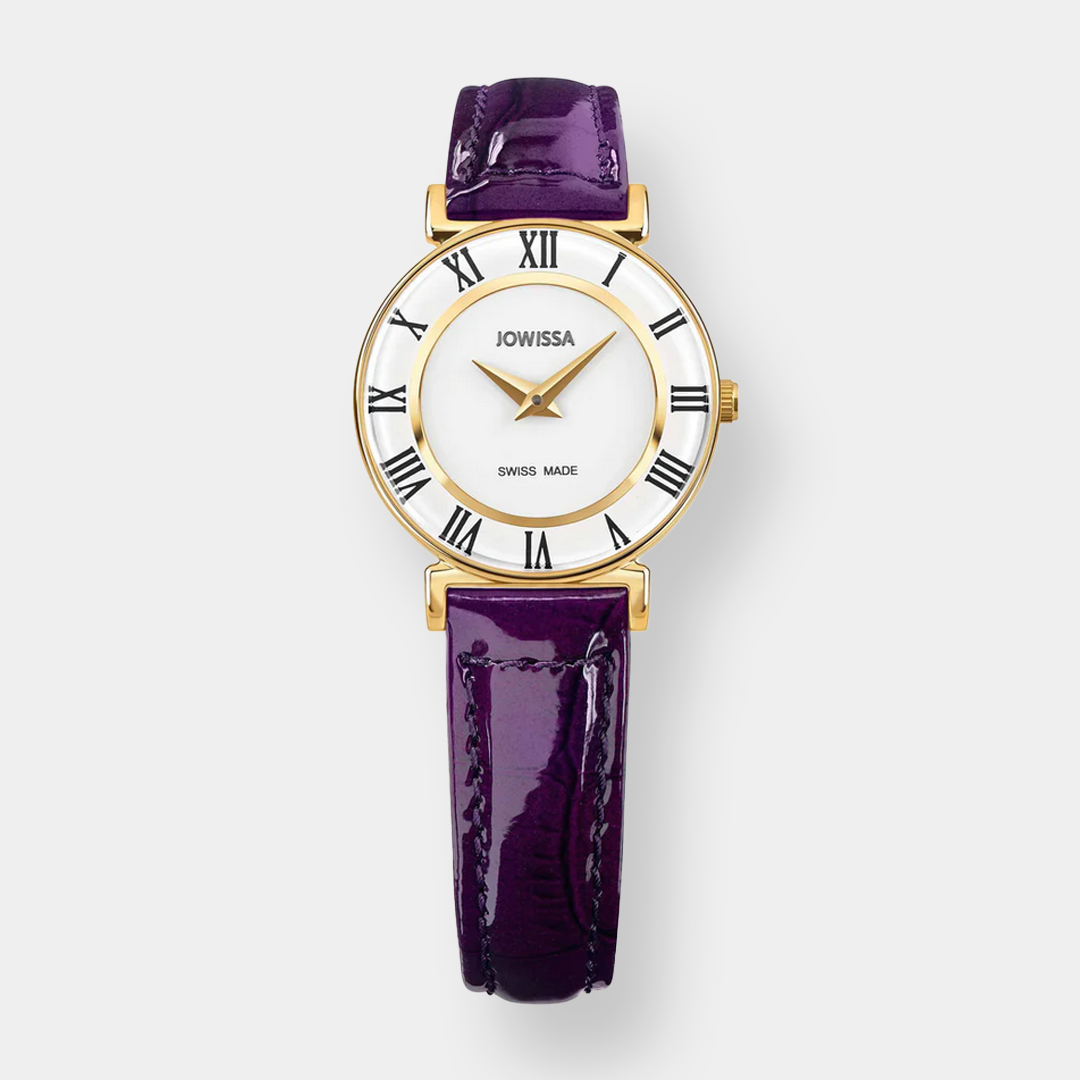 Jowissa . Roma Colori Quarz – Weiß 25mm Gold PVD