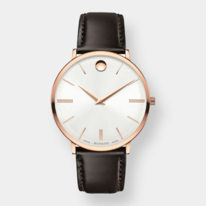 Movado Ultra Slim Gent – Silber 40mm Edelstahl Rosé
