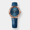 jowissa . aura quarz – rosé 30mm blau leder