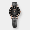 jowissa . aura quarz – schwarz 30mm edelstahl
