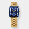 jowissa . facet princess quarz – blau 25mm gold pvd