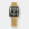 jowissa . facet princess quarz – schwarz 25mm gold pvd